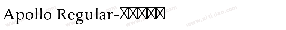 Apollo Regular字体转换
